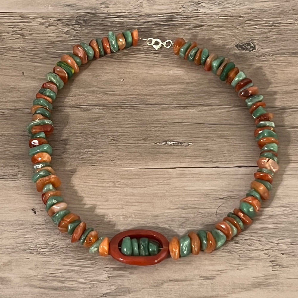 Jade gemstone beads choker necklace custom made